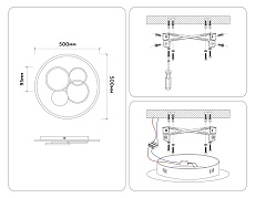 Потолочный светодиодный светильник Ambrella light Comfort LineTech FL4802 1