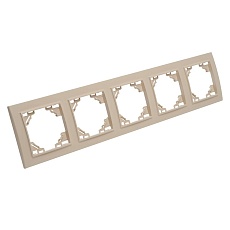 Рамка 5-постовая Stekker Эрна слоновая кость PFR00-9005-02 39621 5