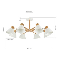 Потолочная люстра Evoluce Buve SLE103702-08 1