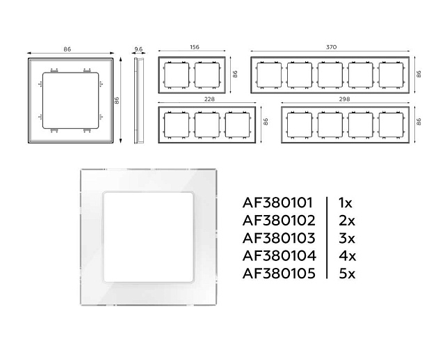Рамка AMBRELLA VOLT AF380103 Фото № 2