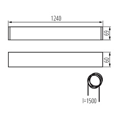 Подвесной линейный светильник Kanlux ALIN 4LED 1X120-SR 27415 1