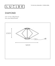 Настольная лампа Lucide Diamond 73507/52/02 1