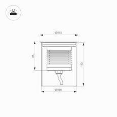 Встраиваемый светодиодный светильник Arlight LTD-GROUND-R110-15W Day4000 033578 1