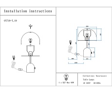 Настольная лампа Kink Light Гент 07719-T,19 1