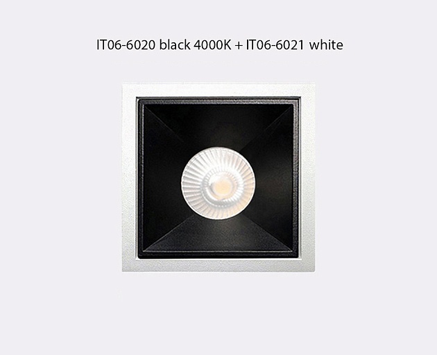 Встраиваемый светодиодный светильник Italline IT06-6020 black 4000K изображение 3 Встраиваемый светодиодный светильник Italline IT06-6020 black 4000K Фото № 3