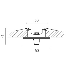 Чаша потолочная встраиваемая Lightstar Due Hermes 510007 1