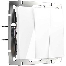 Выключатель трехклавишный Werkel белый W1130001 4690389155246