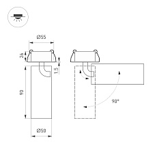 Встраиваемый светодиодный спот Arlight SP-Gabi-Built-Flap-R50-9W Warm3000 049931 1