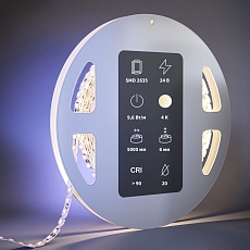 Светодиодная лента Maytoni 9,6W/m 120LED/m 2835SMD дневной белый 5M 201138 2