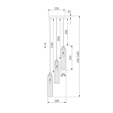 Подвесная люстра Eurosvet Siesta 50252/3 хром 5