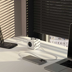 Розеточный блок 3-местный Werkel + 3 USB + беспроводная зарядка W6513501 4690389204265 5