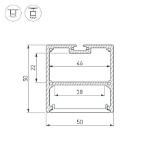 Профиль Arlight SL-Line-5050-3000 Anod 036202 1