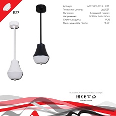 Подвесной светильник Reluce Technical 16007-0.9-001IL E27 WT 1