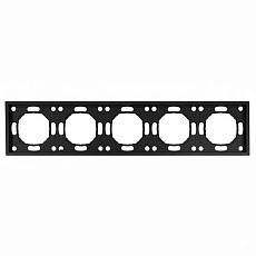 Рамка STEKKER, PFR00-5005-05 5-местная, серия Эмили, черный уголь, soft touch 49862