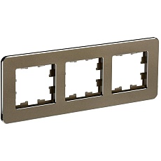 BRITE Рамка 3-местная РУ-3-1-Бр металл латунь RE IEK BR-M32-M-01-K49