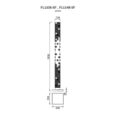 Торшер Fluorite Elegance Chrome FL1148-5F 1