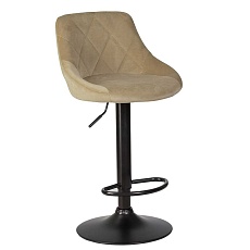 Стул барный DOBRIN LOGAN BLACK (мокко велюр (MJ9-9)) 5007_BlackBase-LM LOGAN BLACK
