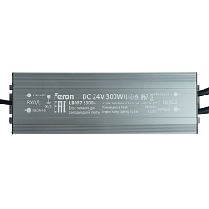 Трансформатор электронный для светодиодной ленты 300W 24V IP67 (драйвер), LB007 Feron 53084