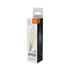 Лампа светодиодная филаментная Gauss E14 4,5W 2700K прозрачная 1041115 1