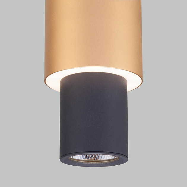 Подвесной светодиодный светильник Eurosvet Bento 50204/1 черный/матовое золото фото 4