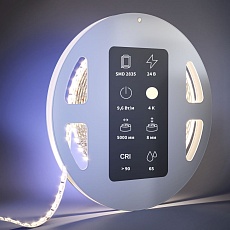 Светодиодная влагозащищенная лента Maytoni 9,6W/m 120LED/m 2835SMD дневной белый 5M 201043 1