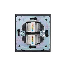 Розетка STRONG компьютерная двойная RJ45+RJ45 кат6 с/у антрацит KRANZ KR-78-0725-5 5
