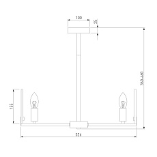 Потолочная люстра Eurosvet Marble 60158/5 латунь 1