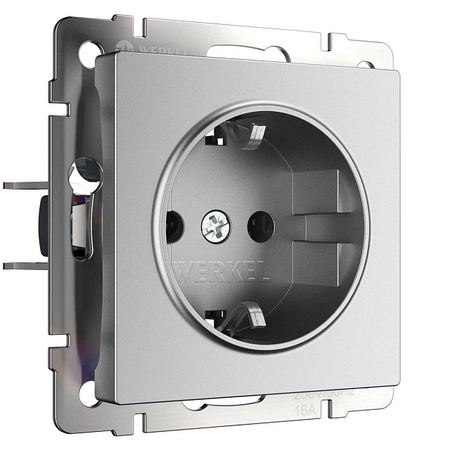 Розетка Werkel серебряный матовый W1171065 4690389195570 Фото № 1
