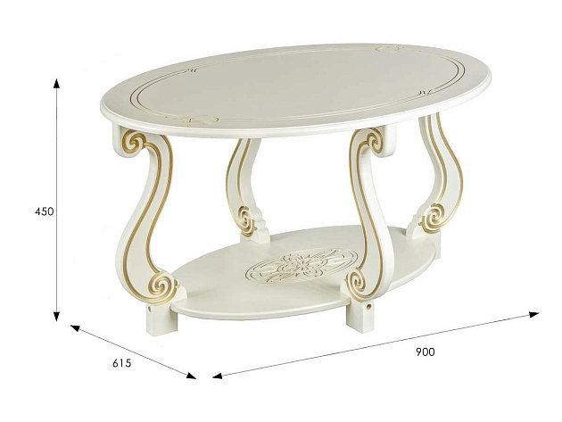 Журнальный стол Мебелик Овация (М) 002545 изображение 3 Журнальный стол Мебелик Овация (М) 002545 Фото № 3