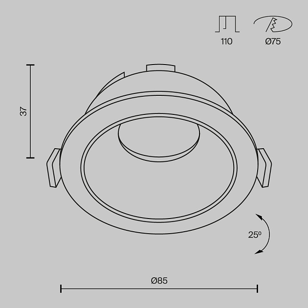 Встраиваемый светильник Maytoni Technical Share DL051-U-1WMG Фото № 9
