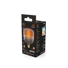 Лампа светодиодная филаментная Gauss E27 5W 1800K черная 1008802105 2