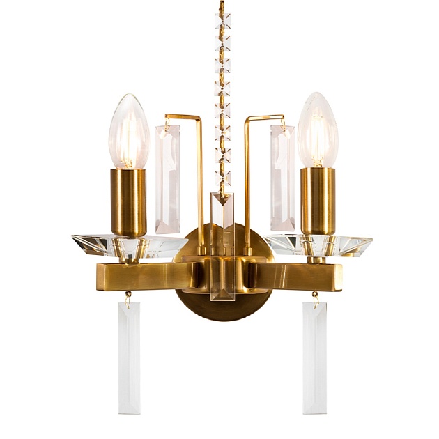 Бра Crystal Lux Marron AP2 Brass фото 2