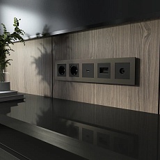 Рамка Werkel Slab на 5 постов бронза/софт W0052963 4690389207945 2