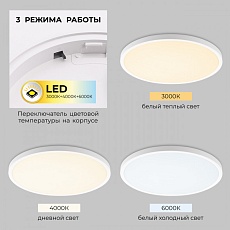Потолочный светодиодный светильник IMEX Ronda PLC.500-40-CCT-WH 1