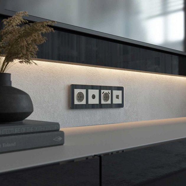 Розетка Ethernet RJ-45 (дымчатый) W1281004/ a069467 Фото № 2