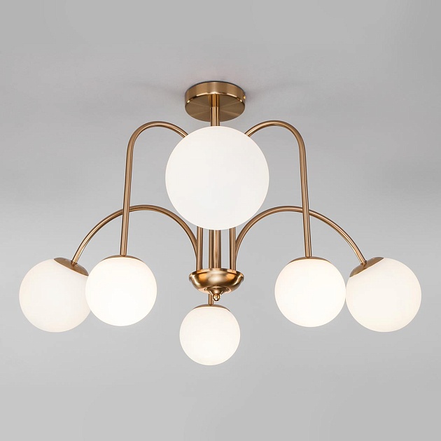 Потолочная люстра Eurosvet Alix 30177/6 латунь изображение 7 Потолочная люстра Eurosvet Alix 30177/6 латунь Фото № 7