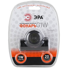 Налобный светодиодный фонарь ЭРА от батареек 60 лм G1W C0033731 1