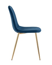 Кухонный стул Stool Group Валенсия SN велюр темно-синий золотые ножки OS-001L HLR-64 gl 2