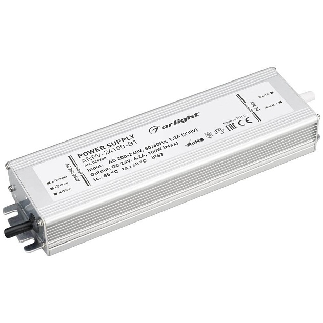 Блок питания Arlight ARPV-24100-B1 24V 100W IP67 4,2A 028788 Фото № 1