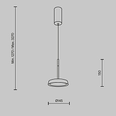 Подвесной светодиодный светильник Maytoni El MOD041PL-L15G3K 1