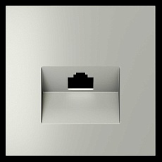 Накладка для розетки компьютерной RJ45 кат.6 S70 (сталь) Voltum VLS001305 1