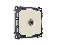 Комплект механизма TV розетки проходной AMBRELLA VOLT OMEGA Бежевый матовый 5-1000 MHz 4dB QUANT (OP3330, VM211) MO333030