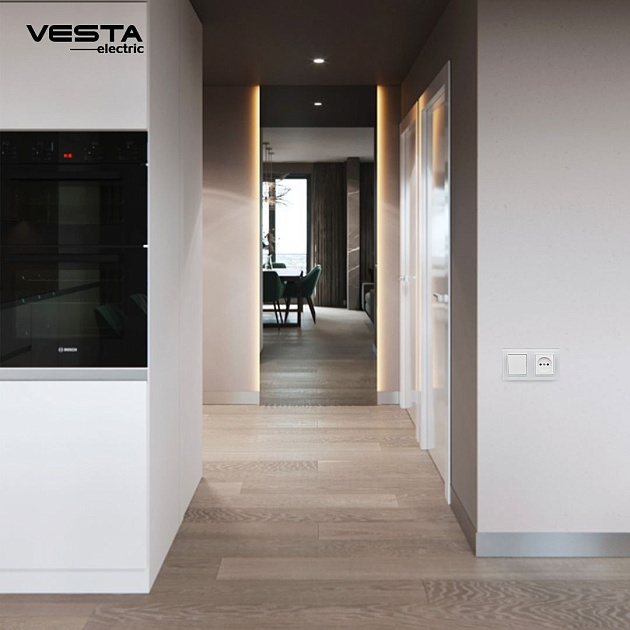Рамка 2-постовая Vesta-Electric Exclusive White белый FRM050202BEL фото 3