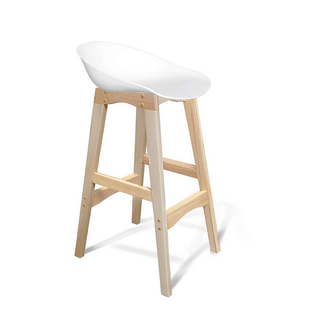 Барный стул Sheffilton SHT-ST19/S65 белый/прозрачный лак 2734992503 изображение 1 Барный стул Sheffilton SHT-ST19/S65 белый/прозрачный лак 2734992503 Фото № 1