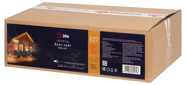 Уличная гирлянда ЭРА 220V ERABL-K30 Б0053025 изображение 2 Уличная гирлянда ЭРА 220V ERABL-K30 Б0053025 Фото № 2