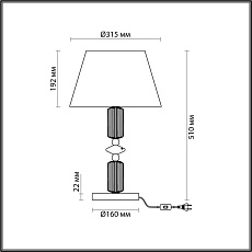 Настольная лампа Odeon Light Classic Candy 4861/1TC 4