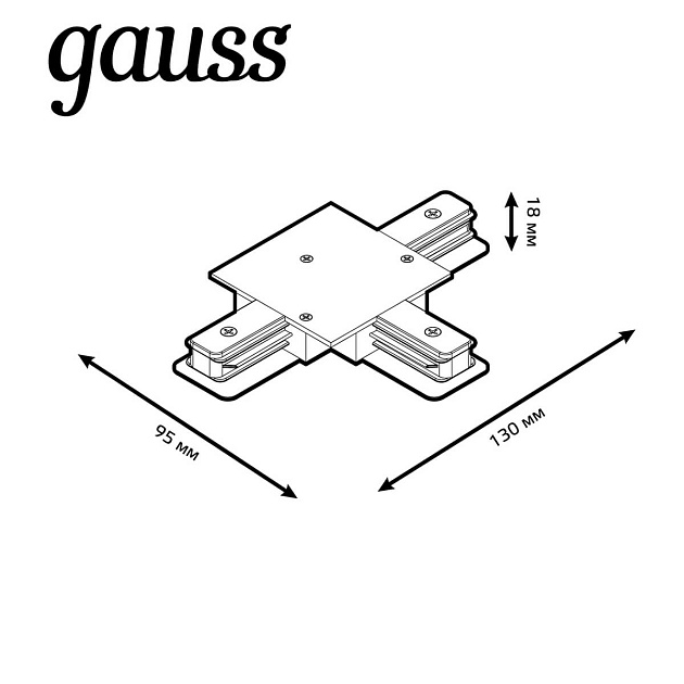 Коннектор T-образный Gauss TR135 фото 2