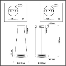 Подвесной светодиодный светильник Odeon Light L-vision Brizzi 3885/45LA 5
