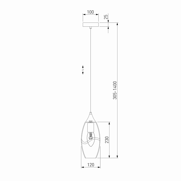 Подвесной светильник Eurosvet Lotus 50222/1 голубой Фото № 3