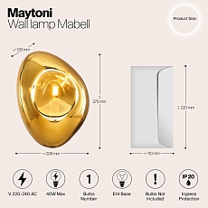 Настенный светильник Maytoni Mabell MOD306WL-01G 2